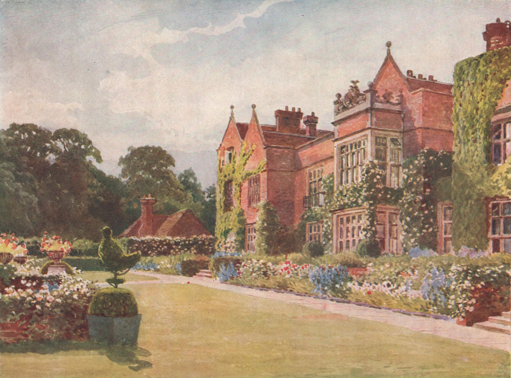 Chequers Court, Buckinghamshire, by Harold Sutton Palmer 1929 print